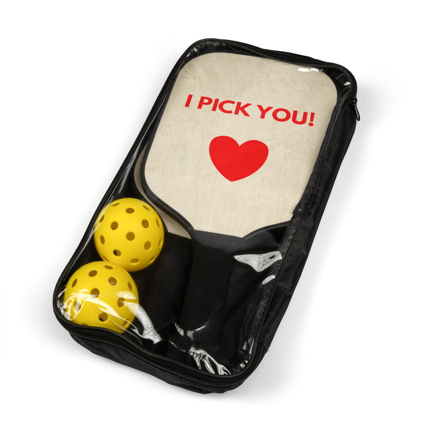 Valentine 'I Pick You!' Pickleball Paddle Kit — Cute Heart Paddle Set for Couples & Players