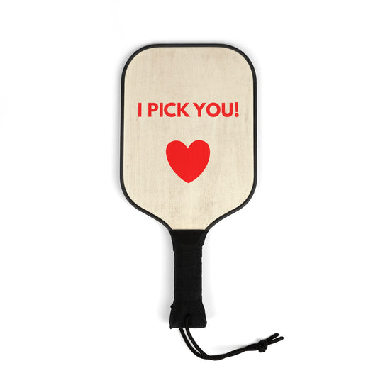 Valentine 'I Pick You!' Pickleball Paddle Kit — Cute Heart Paddle Set for Couples & Players