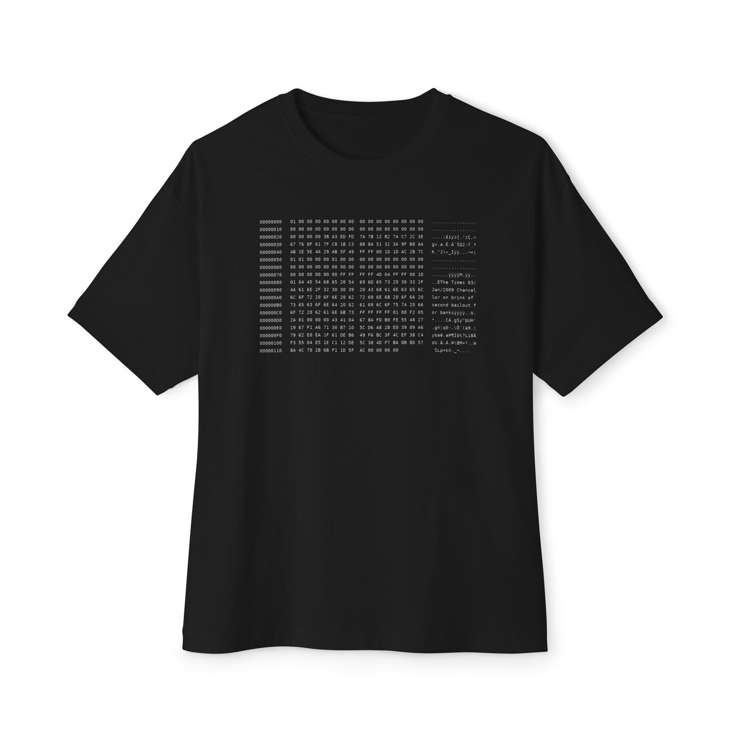 Bitcoin Genesis Block Shirt