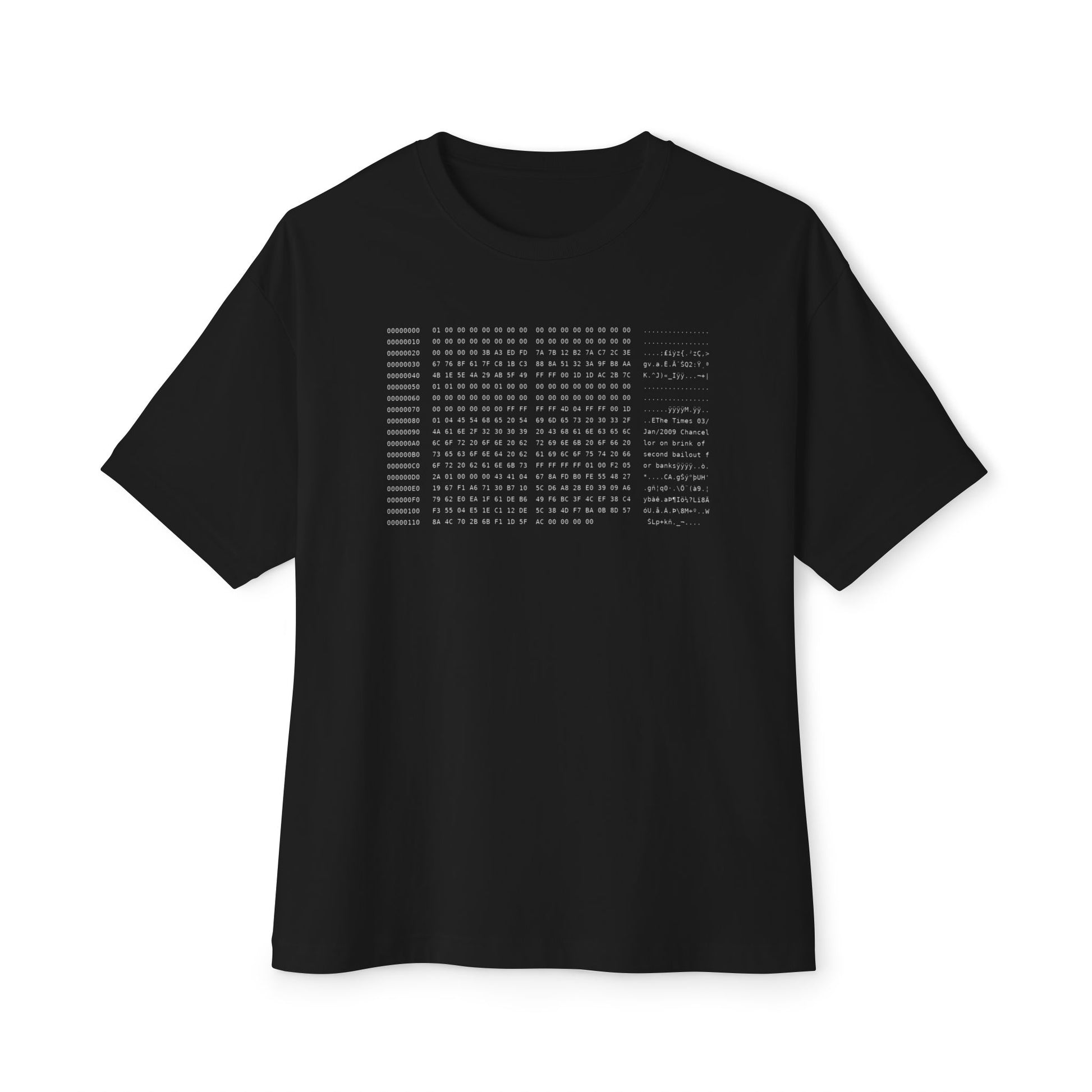 Bitcoin Genesis Block Shirt