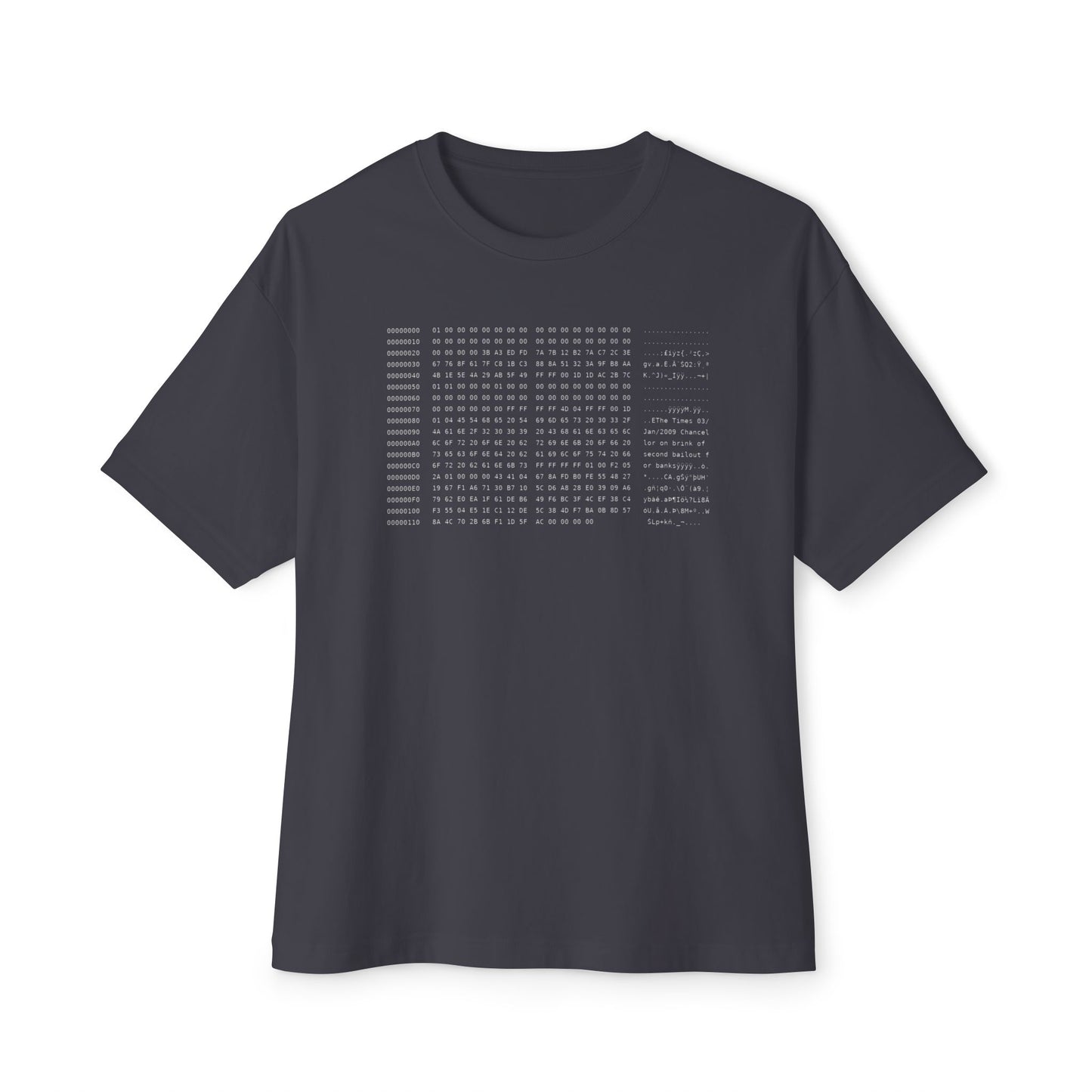 Bitcoin Genesis Block Shirt